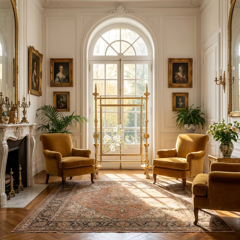 Aurelian Gilded Silk Screen Room Divider | Luxury French Classical Hand-Painted Partition - EKAR,EKAR FURNITURE CO.,LTD,Aurelian Gilded Silk Screen Room Divider | Luxury French Classical Hand-Painted Partition - EKAR,foshan furniture factory,custom Furniture factory,china furniture factory
