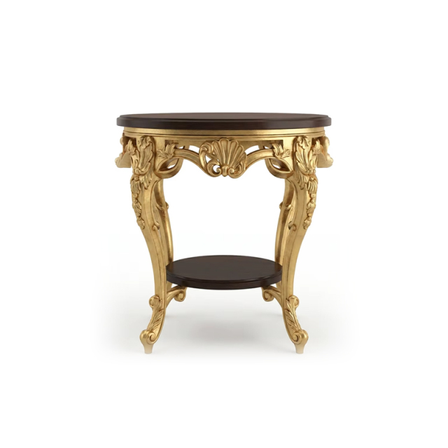 EKAR Classic French Rococo Round End Table | Ornate Gold Accent Side Table,EKAR FURNITURE CO.,LTD,EKAR Classic French Rococo Round End Table | Ornate Gold Accent Side Table,foshan furniture factory,custom Furniture factory,china furniture factory