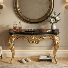 EKAR Classic French Rococo Gilt Console Table with Marble Top,EKAR FURNITURE CO.,LTD,EKAR Classic French Rococo Gilt Console Table with Marble Top,foshan furniture factory,custom Furniture factory,china furniture factory