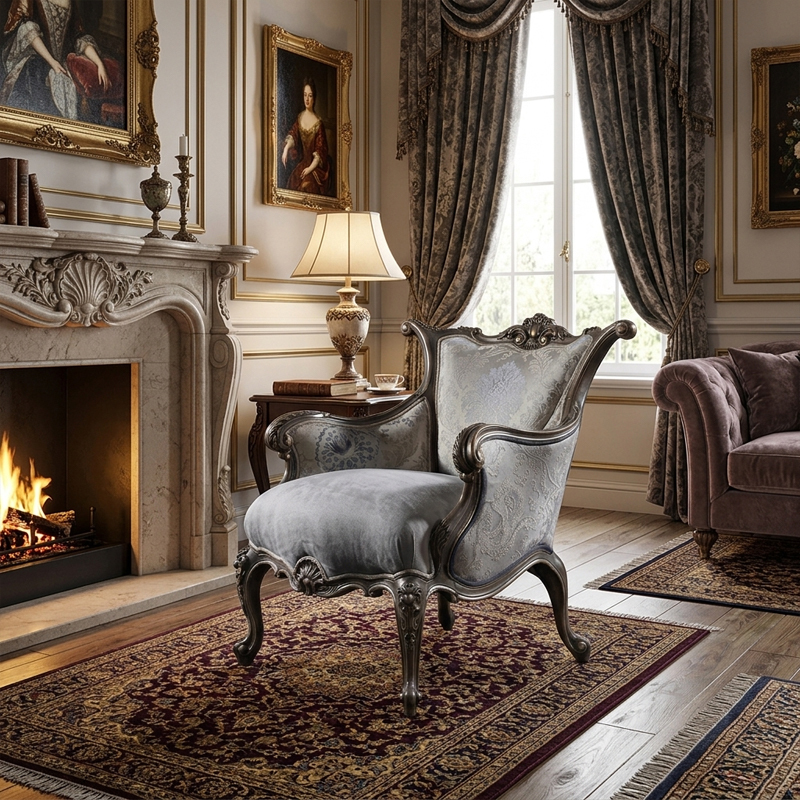 Bordeaux Imperial Damask Accent Chair - Luxury French Classical Occasional Chair | EKAR FURNITURE,EKAR FURNITURE CO.,LTD,Bordeaux Imperial Damask Accent Chair - Luxury French Classical Occasional Chair | EKAR FURNITURE,foshan furniture factory,custom Furniture factory,china furniture factory