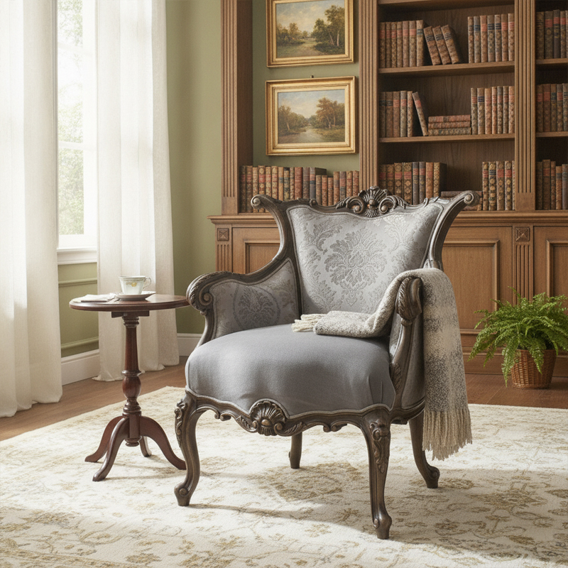 Bordeaux Imperial Damask Accent Chair - Luxury French Classical Occasional Chair | EKAR FURNITURE,EKAR FURNITURE CO.,LTD,Bordeaux Imperial Damask Accent Chair - Luxury French Classical Occasional Chair | EKAR FURNITURE,foshan furniture factory,custom Furniture factory,china furniture factory