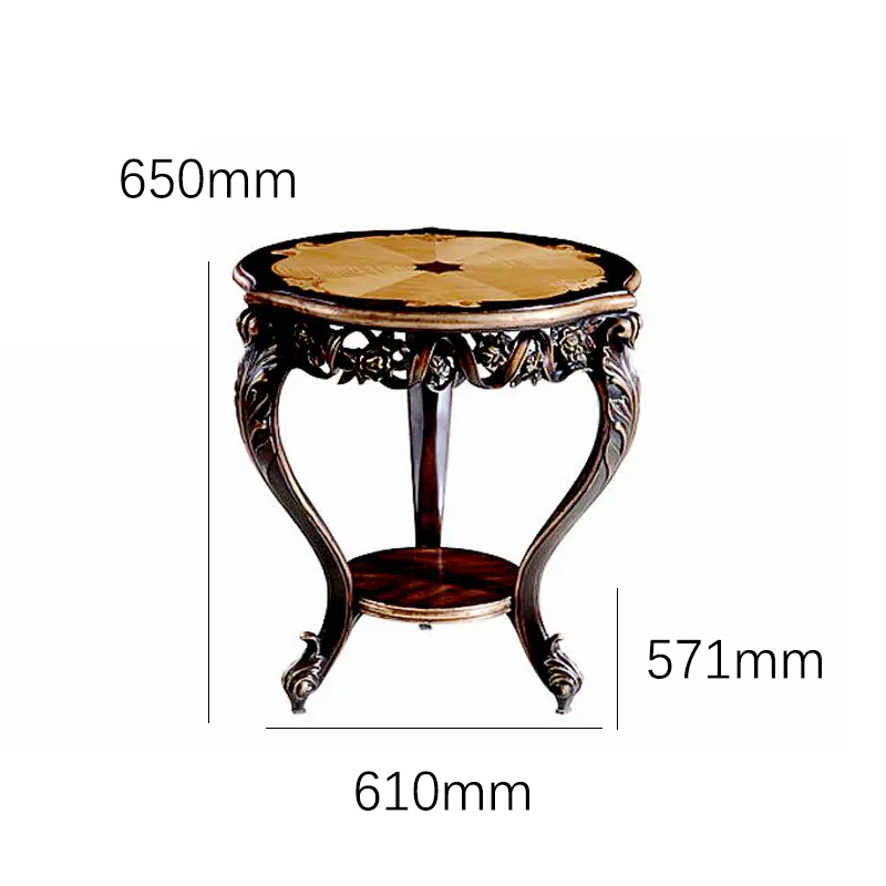 EKAR Classic French Marquetry Round End Table with Lower Shelf,MY SHOP,EKAR Classic French Marquetry Round End Table with Lower Shelf,foshan furniture factory,custom Furniture factory,china furniture factory