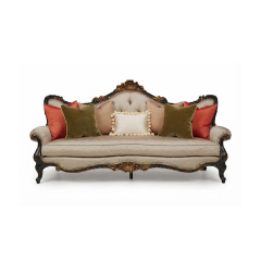 EKAR Classic French Tufted Camelback Sofa with Dark Carved Wood Frame,EKAR FURNITURE CO.,LTD,EKAR Classic French Tufted Camelback Sofa with Dark Carved Wood Frame,foshan furniture factory,custom Furniture factory,china furniture factory