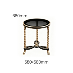 Noir Royale Gilded Pedestal Side Table - Luxury French Classical Accent Table | EKAR FURNITURE,EKAR FURNITURE CO.,LTD,Noir Royale Gilded Pedestal Side Table - Luxury French Classical Accent Table | EKAR FURNITURE,foshan furniture factory,custom Furniture factory,china furniture factory