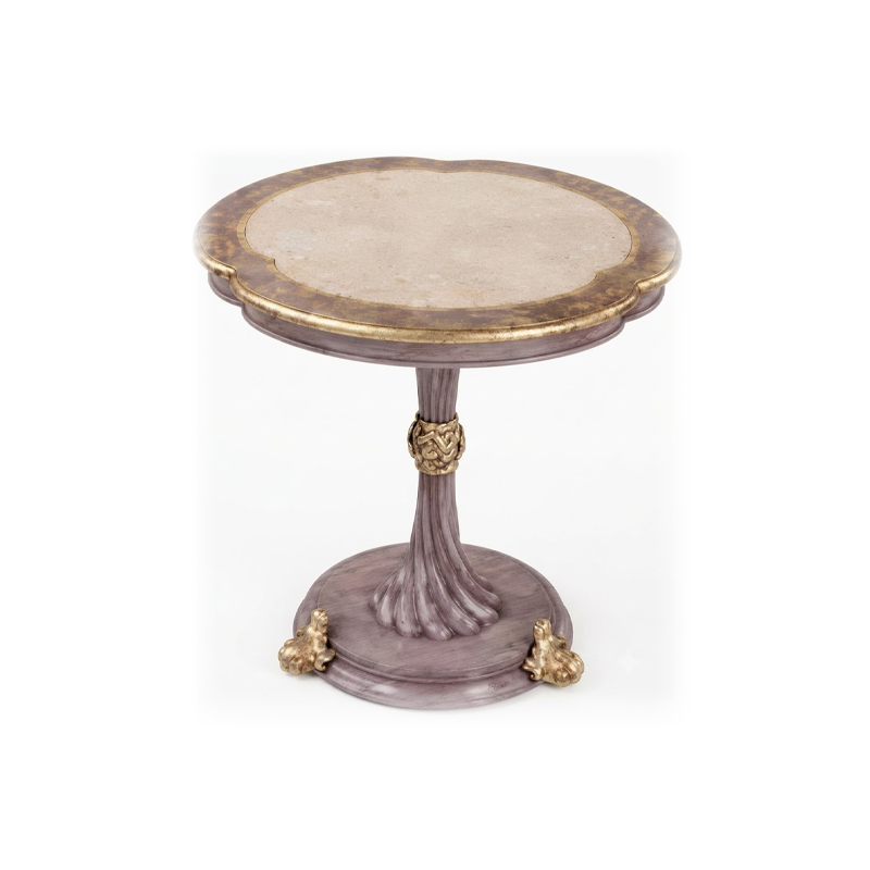 Ophelia Gilded Pedestal Accent Table - Luxury French Classical Side Table | EKAR FURNITURE,EKAR FURNITURE CO.,LTD,Ophelia Gilded Pedestal Accent Table - Luxury French Classical Side Table | EKAR FURNITURE,foshan furniture factory,custom Furniture factory,china furniture factory