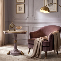 Ophelia Gilded Pedestal Accent Table - Luxury French Classical Side Table | EKAR FURNITURE,EKAR FURNITURE CO.,LTD,Ophelia Gilded Pedestal Accent Table - Luxury French Classical Side Table | EKAR FURNITURE,foshan furniture factory,custom Furniture factory,china furniture factory