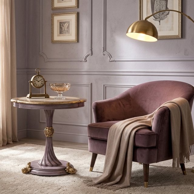 Ophelia Gilded Pedestal Accent Table - Luxury French Classical Side Table | EKAR FURNITURE,EKAR FURNITURE CO.,LTD,Ophelia Gilded Pedestal Accent Table - Luxury French Classical Side Table | EKAR FURNITURE,foshan furniture factory,custom Furniture factory,china furniture factory