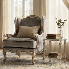 Celeste Gilded Wingback Accent Chair - Luxury French Classical Armchair | EKAR FURNITURE,EKAR FURNITURE CO.,LTD,Celeste Gilded Wingback Accent Chair - Luxury French Classical Armchair | EKAR FURNITURE,foshan furniture factory,custom Furniture factory,china furniture factory