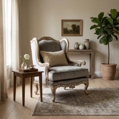 Celeste Gilded Wingback Accent Chair - Luxury French Classical Armchair | EKAR FURNITURE,EKAR FURNITURE CO.,LTD,Celeste Gilded Wingback Accent Chair - Luxury French Classical Armchair | EKAR FURNITURE,foshan furniture factory,custom Furniture factory,china furniture factory