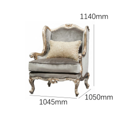 Celeste Gilded Wingback Accent Chair - Luxury French Classical Armchair | EKAR FURNITURE,EKAR FURNITURE CO.,LTD,Celeste Gilded Wingback Accent Chair - Luxury French Classical Armchair | EKAR FURNITURE,foshan furniture factory,custom Furniture factory,china furniture factory