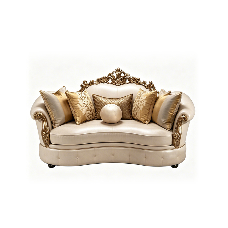 Pearlescent French Classical Sofa - Luxury Hand-Carved Gold Leaf Settee | EKAR FURNITURE,EKAR FURNITURE CO.,LTD,Pearlescent French Classical Sofa - Luxury Hand-Carved Gold Leaf Settee | EKAR FURNITURE,foshan furniture factory,custom Furniture factory,china furniture factory