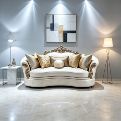 Pearlescent French Classical Sofa - Luxury Hand-Carved Gold Leaf Settee | EKAR FURNITURE,EKAR FURNITURE CO.,LTD,Pearlescent French Classical Sofa - Luxury Hand-Carved Gold Leaf Settee | EKAR FURNITURE,foshan furniture factory,custom Furniture factory,china furniture factory