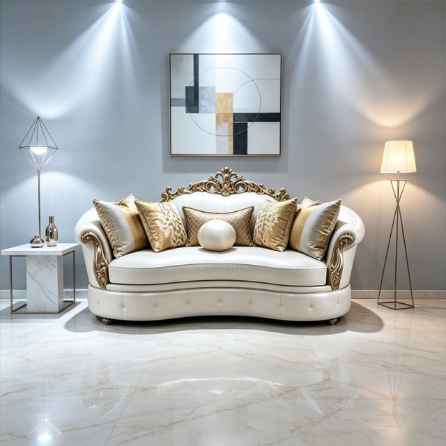 Pearlescent French Classical Sofa - Luxury Hand-Carved Gold Leaf Settee | EKAR FURNITURE,EKAR FURNITURE CO.,LTD,Pearlescent French Classical Sofa - Luxury Hand-Carved Gold Leaf Settee | EKAR FURNITURE,foshan furniture factory,custom Furniture factory,china furniture factory