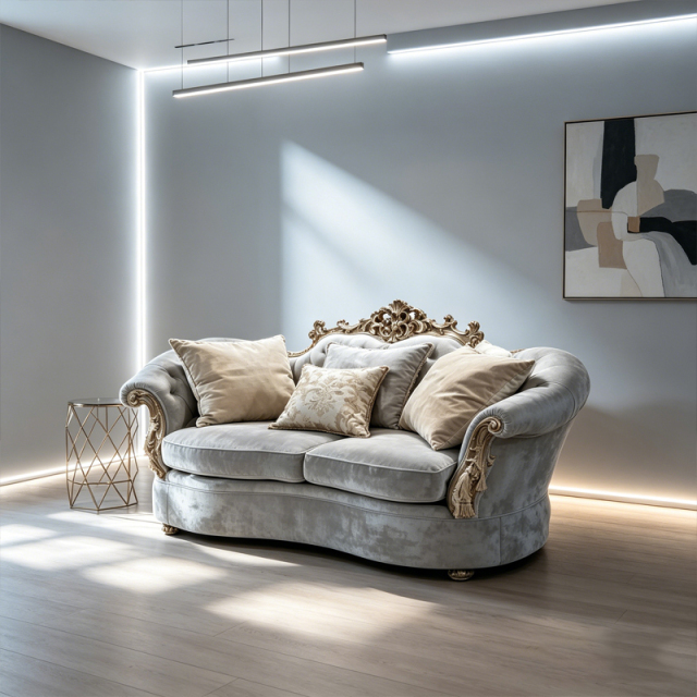 Pearlescent French Classical Sofa - Luxury Hand-Carved Gold Leaf Settee | EKAR FURNITURE,EKAR FURNITURE CO.,LTD,Pearlescent French Classical Sofa - Luxury Hand-Carved Gold Leaf Settee | EKAR FURNITURE,foshan furniture factory,custom Furniture factory,china furniture factory