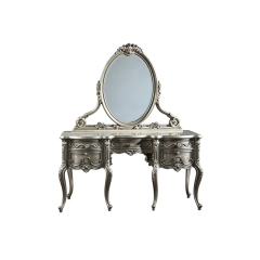 EKAR Classic French Rococo Vanity Dressing Table with Oval Mirror,MY SHOP,EKAR Classic French Rococo Vanity Dressing Table with Oval Mirror,foshan furniture factory,custom Furniture factory,china furniture factory