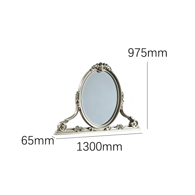 EKAR Classic French Rococo Vanity Dressing Table with Oval Mirror,MY SHOP,EKAR Classic French Rococo Vanity Dressing Table with Oval Mirror,foshan furniture factory,custom Furniture factory,china furniture factory