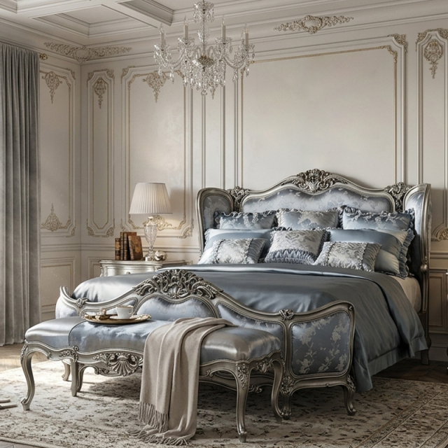 EKAR Classic French Rococo Bed End Bench with Gilded Frame,MY SHOP,EKAR Classic French Rococo Bed End Bench with Gilded Frame,foshan furniture factory,custom Furniture factory,china furniture factory