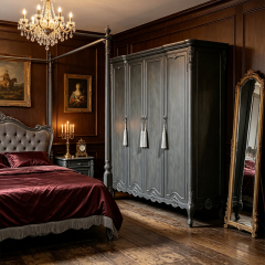 EKAR Classic French Hand-Carved Armoire with Ornate Tassel Details,MY SHOP,EKAR Classic French Hand-Carved Armoire with Ornate Tassel Details,foshan furniture factory,custom Furniture factory,china furniture factory