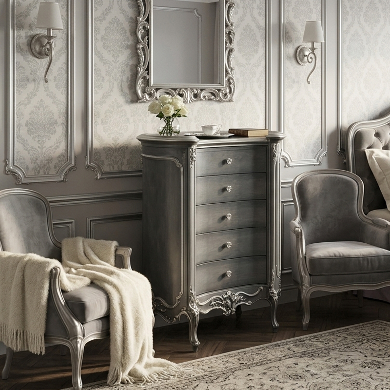EKAR Classic French Hand-Carved Armoire with Ornate Tassel Details,EKAR FURNITURE CO.,LTD,EKAR Classic French Hand-Carved Armoire with Ornate Tassel Details,foshan furniture factory,custom Furniture factory,china furniture factory