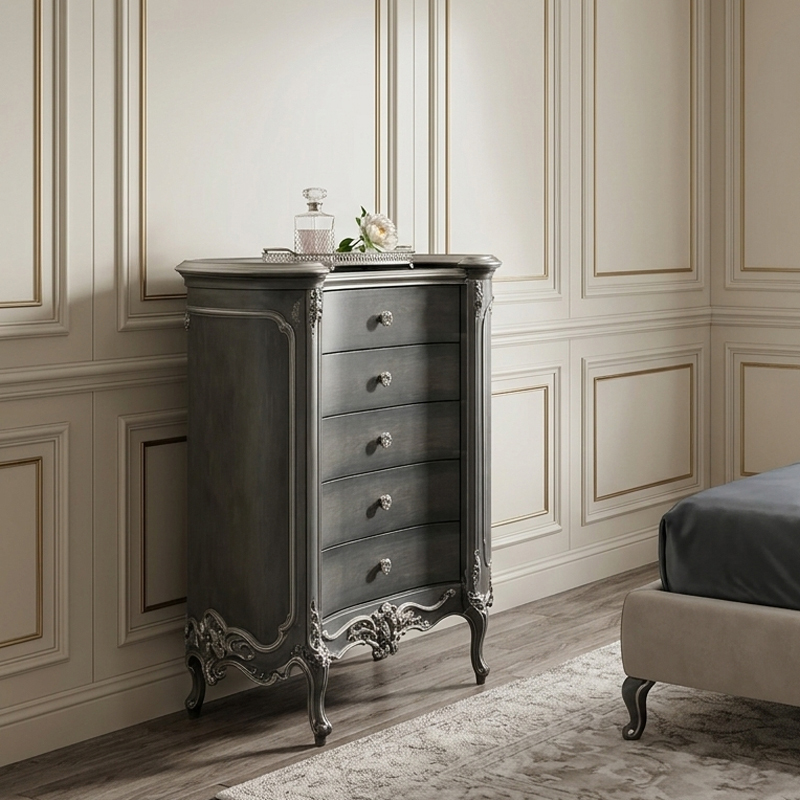 EKAR Classic French Hand-Carved Armoire with Ornate Tassel Details,EKAR FURNITURE CO.,LTD,EKAR Classic French Hand-Carved Armoire with Ornate Tassel Details,foshan furniture factory,custom Furniture factory,china furniture factory
