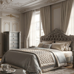 EKAR Classic French Hand-Carved Armoire with Ornate Tassel Details,EKAR FURNITURE CO.,LTD,EKAR Classic French Hand-Carved Armoire with Ornate Tassel Details,foshan furniture factory,custom Furniture factory,china furniture factory