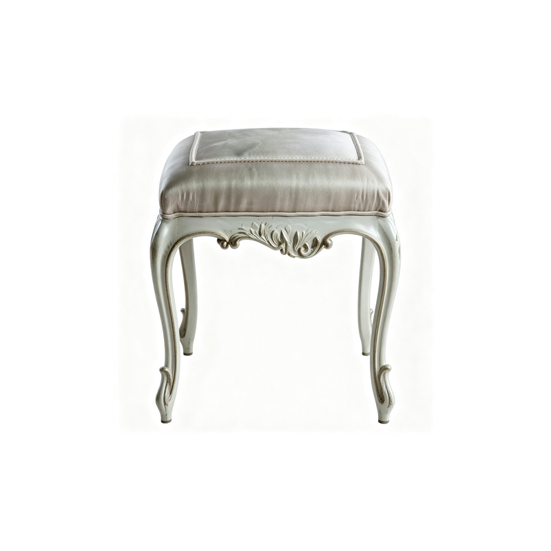 EKAR Classic French Gilded Vanity Dressing Stool with Champagne Satin Cushion,EKAR FURNITURE CO.,LTD,EKAR Classic French Gilded Vanity Dressing Stool with Champagne Satin Cushion,foshan furniture factory,custom Furniture factory,china furniture factory