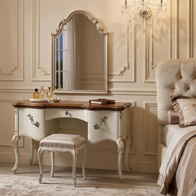 EKAR Classic French Gilded Vanity Dressing Stool with Champagne Satin Cushion,EKAR FURNITURE CO.,LTD,EKAR Classic French Gilded Vanity Dressing Stool with Champagne Satin Cushion,foshan furniture factory,custom Furniture factory,china furniture factory