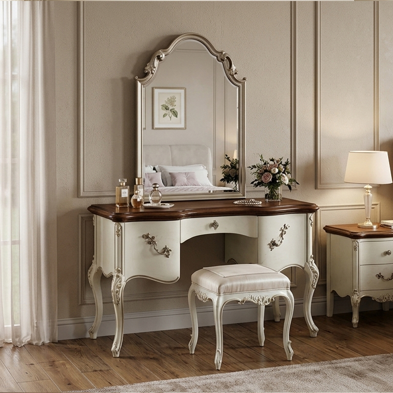 EKAR Classic French Gilded Vanity Dressing Stool with Champagne Satin Cushion,EKAR FURNITURE CO.,LTD,EKAR Classic French Gilded Vanity Dressing Stool with Champagne Satin Cushion,foshan furniture factory,custom Furniture factory,china furniture factory