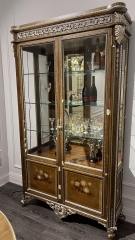 Florentine Floral Heritage Vitrine | Luxury American Classical China Cabinet by EKAR FURNITURE,EKAR FURNITURE CO.,LTD,Florentine Floral Heritage Vitrine | Luxury American Classical China Cabinet by EKAR FURNITURE,foshan furniture factory,custom Furniture factory,china furniture factory