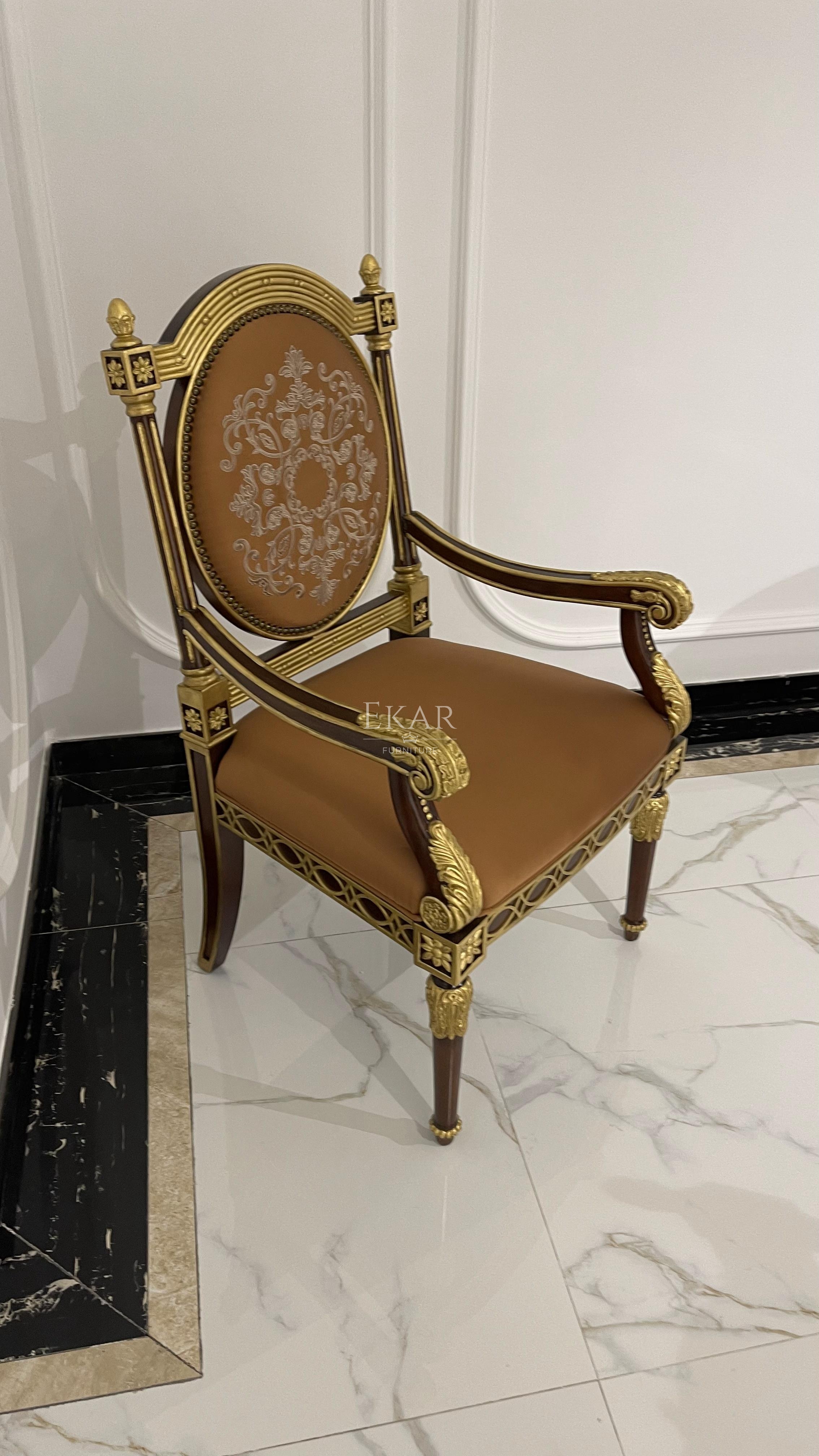 EKAR Regency Imperial Oval Back Side Chair with Gilded Fretwork and Embroidered Satin,EKAR FURNITURE CO.,LTD,EKAR Regency Imperial Oval Back Side Chair with Gilded Fretwork and Embroidered Satin,foshan furniture factory,custom Furniture factory,china furniture factory
