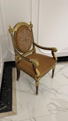 EKAR Regency Imperial Oval Back Side Chair with Gilded Fretwork and Embroidered Satin,EKAR FURNITURE CO.,LTD,EKAR Regency Imperial Oval Back Side Chair with Gilded Fretwork and Embroidered Satin,foshan furniture factory,custom Furniture factory,china furniture factory