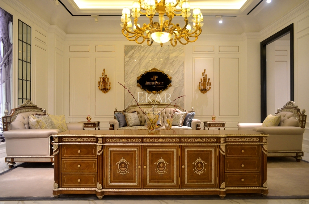 EKAR Royal Sovereign Carved End Table with Gilded Accents and Lower Shelf,MY SHOP,EKAR Royal Sovereign Carved End Table with Gilded Accents and Lower Shelf,foshan furniture factory,custom Furniture factory,china furniture factory
