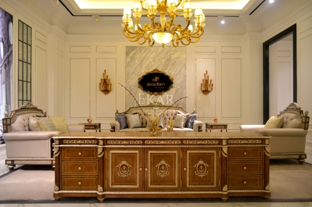 EKAR Royal Sovereign Carved End Table with Gilded Accents and Lower Shelf,MY SHOP,EKAR Royal Sovereign Carved End Table with Gilded Accents and Lower Shelf,foshan furniture factory,custom Furniture factory,china furniture factory