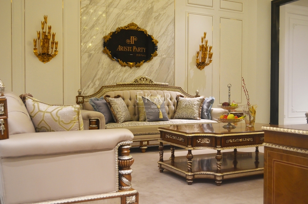 EKAR Charleston Estate Hand-Carved Tufted Fabric Sofa with Gilded Accents,EKAR FURNITURE CO.,LTD,EKAR Charleston Estate Hand-Carved Tufted Fabric Sofa with Gilded Accents,foshan furniture factory,custom Furniture factory,china furniture factory