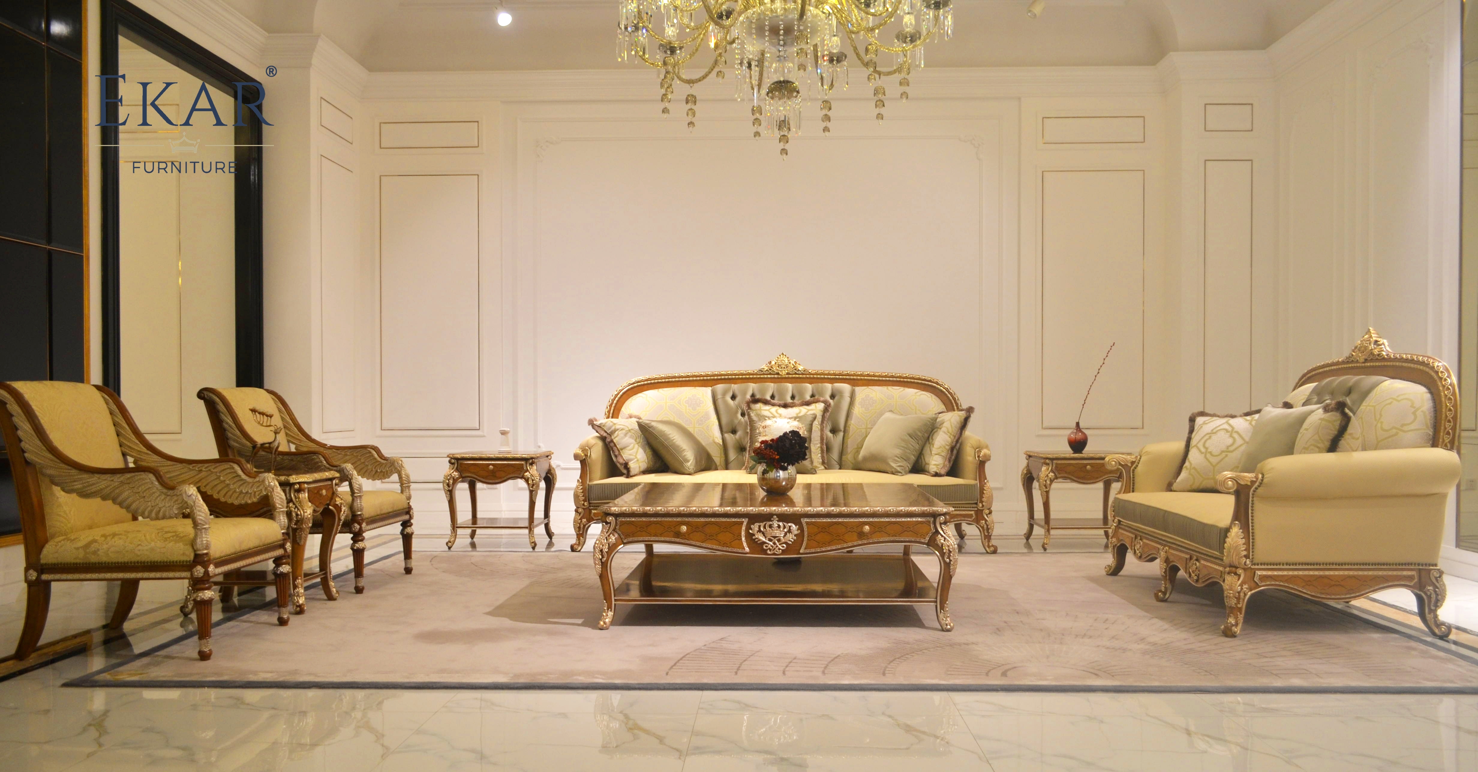 Royal Marquetry Crown Coffee Table - Luxury American Classical Wood Center Table | EKAR FURNITURE,EKAR FURNITURE CO.,LTD,Royal Marquetry Crown Coffee Table - Luxury American Classical Wood Center Table | EKAR FURNITURE,foshan furniture factory,custom Furniture factory,china furniture factory