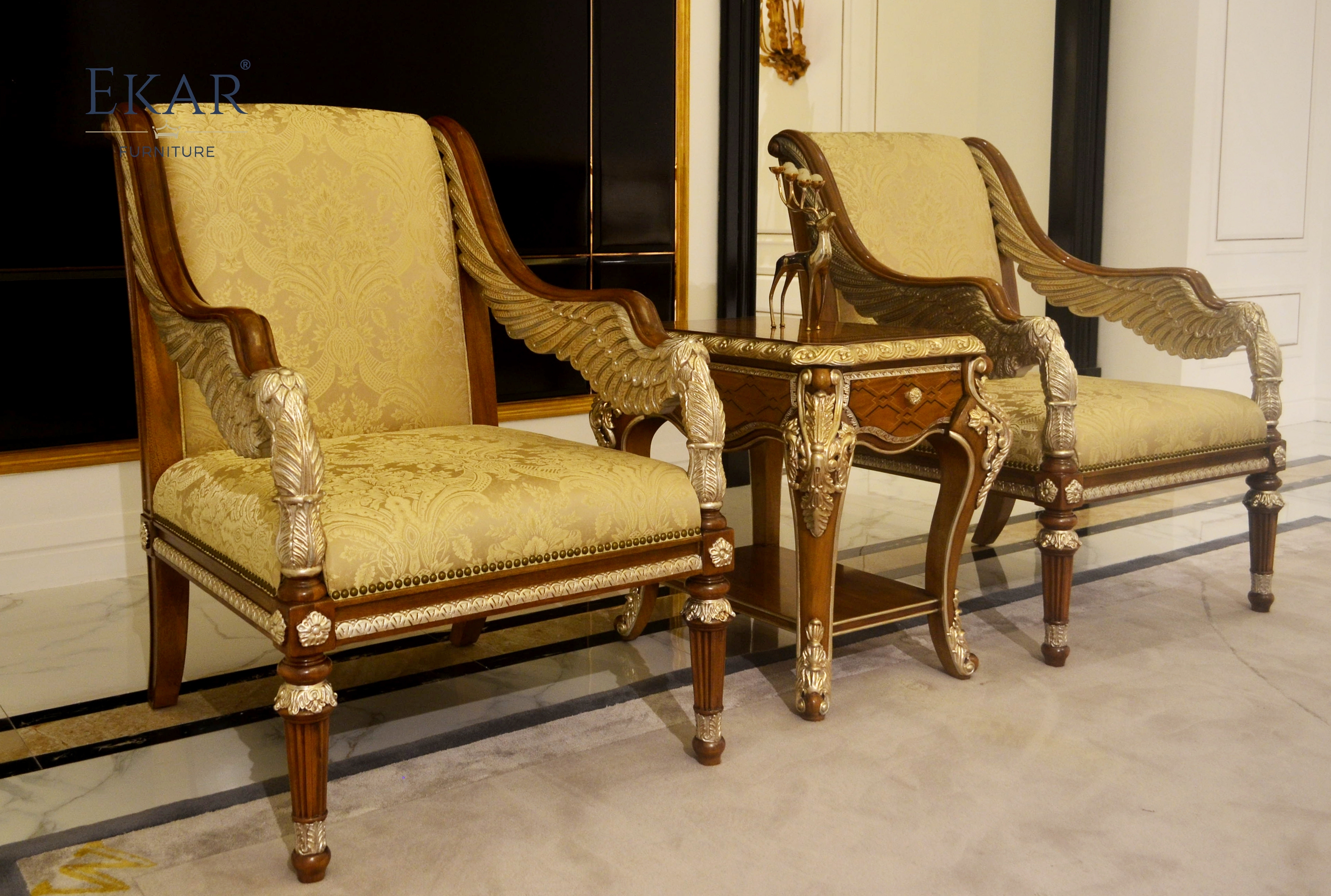 EKAR Regal Damask Accent Chair Classical Living Room Furniture,MY SHOP,EKAR Regal Damask Accent Chair Classical Living Room Furniture,foshan furniture factory,custom Furniture factory,china furniture factory