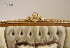 EKAR Genevieve Estate Hand-Carved Wood Sofa with Mixed-Texture Upholstery,EKAR FURNITURE CO.,LTD,EKAR Genevieve Estate Hand-Carved Wood Sofa with Mixed-Texture Upholstery,foshan furniture factory,custom Furniture factory,china furniture factory