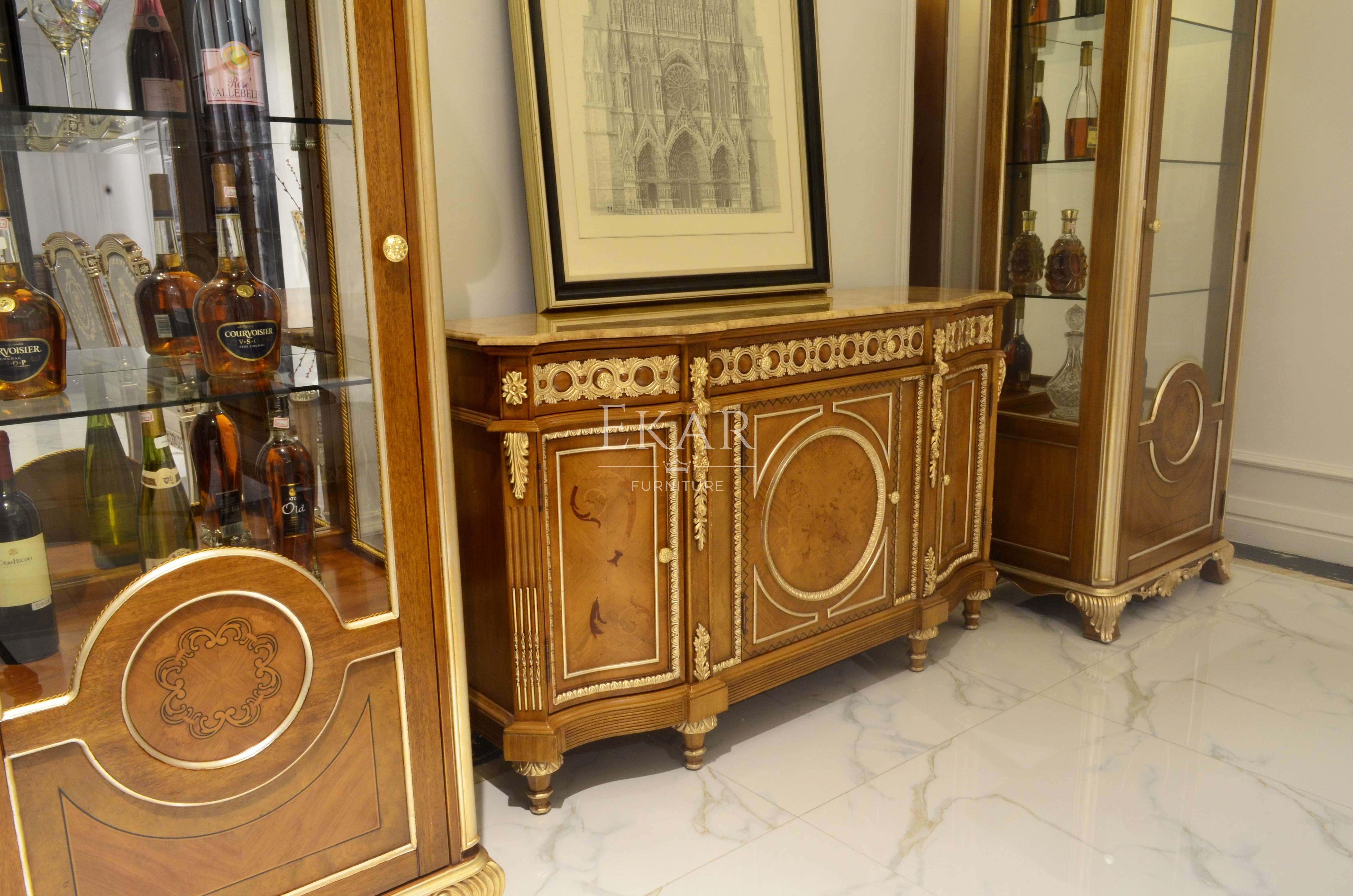 Monarch Mahogany Gilded Curio Cabinet | Luxury American Classical Wine Cabinet by EKAR FURNITURE,EKAR FURNITURE CO.,LTD,Monarch Mahogany Gilded Curio Cabinet | Luxury American Classical Wine Cabinet by EKAR FURNITURE,foshan furniture factory,custom Furniture factory,china furniture factory