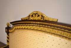 EKAR Windsor Imperial Estate Bed with Gold Leaf Accents and Tufted Headboard,MY SHOP,EKAR Windsor Imperial Estate Bed with Gold Leaf Accents and Tufted Headboard,foshan furniture factory,custom Furniture factory,china furniture factory