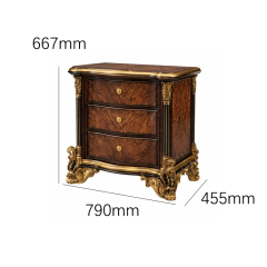 Sovereign Empress Burl-Wood Nightstand | Luxury French Classical Hand-Carved Bedside Cabinet - EKAR,EKAR FURNITURE CO.,LTD,Sovereign Empress Burl-Wood Nightstand | Luxury French Classical Hand-Carved Bedside Cabinet - EKAR,foshan furniture factory,custom Furniture factory,china furniture factory