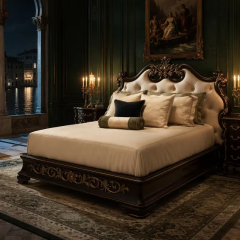 Versailles Royal Hand-Carved Master Bed | Luxury French Classical Gilded Mansion Furniture - EKAR,EKAR FURNITURE CO.,LTD,Versailles Royal Hand-Carved Master Bed | Luxury French Classical Gilded Mansion Furniture - EKAR,foshan furniture factory,custom Furniture factory,china furniture factory