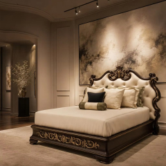Versailles Royal Hand-Carved Master Bed | Luxury French Classical Gilded Mansion Furniture - EKAR,EKAR FURNITURE CO.,LTD,Versailles Royal Hand-Carved Master Bed | Luxury French Classical Gilded Mansion Furniture - EKAR,foshan furniture factory,custom Furniture factory,china furniture factory
