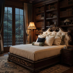Versailles Royal Hand-Carved Master Bed | Luxury French Classical Gilded Mansion Furniture - EKAR,EKAR FURNITURE CO.,LTD,Versailles Royal Hand-Carved Master Bed | Luxury French Classical Gilded Mansion Furniture - EKAR,foshan furniture factory,custom Furniture factory,china furniture factory