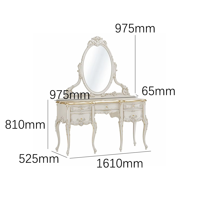 Seraphina Pearl Gilded Vanity Set | Luxury French Classical Dressing Table with Mirror - EKAR FURNITURE,EKAR FURNITURE CO.,LTD,Seraphina Pearl Gilded Vanity Set | Luxury French Classical Dressing Table with Mirror - EKAR FURNITURE,foshan furniture factory,custom Furniture factory,china furniture factory
