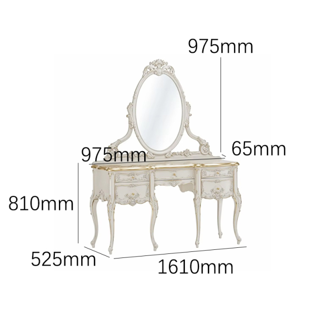 Seraphina Pearl Gilded Vanity Set | Luxury French Classical Dressing Table with Mirror - EKAR FURNITURE,EKAR FURNITURE CO.,LTD,Seraphina Pearl Gilded Vanity Set | Luxury French Classical Dressing Table with Mirror - EKAR FURNITURE,foshan furniture factory,custom Furniture factory,china furniture factory