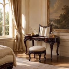 Versailles Heritage Bespoke Vanity &amp; Crown Mirror | Luxury French Classical Dressing Table -EKAR FURNITURE,EKAR FURNITURE CO.,LTD,Versailles Heritage Bespoke Vanity &amp; Crown Mirror | Luxury French Classical Dressing Table -EKAR FURNITURE,foshan furniture factory,custom Furniture factory,china furniture factory