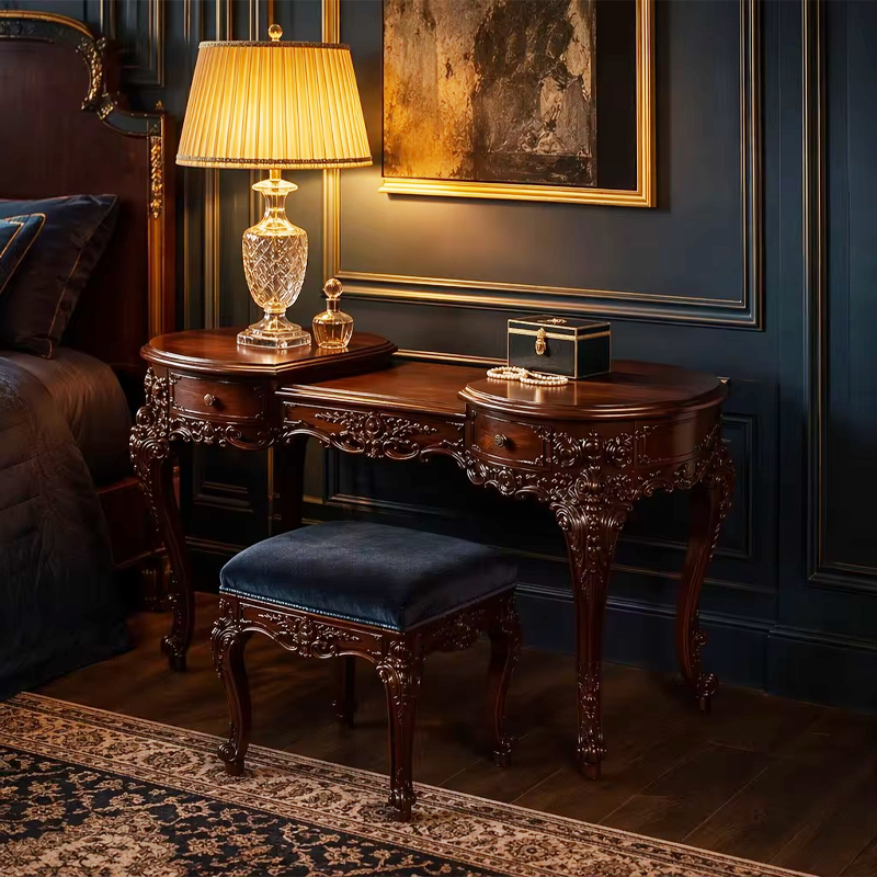 Versailles Heritage Bespoke Vanity &amp; Crown Mirror | Luxury French Classical Dressing Table -EKAR FURNITURE,EKAR FURNITURE CO.,LTD,Versailles Heritage Bespoke Vanity &amp; Crown Mirror | Luxury French Classical Dressing Table -EKAR FURNITURE,foshan furniture factory,custom Furniture factory,china furniture factory