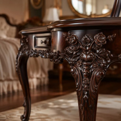 Versailles Heritage Bespoke Vanity &amp; Crown Mirror | Luxury French Classical Dressing Table -EKAR FURNITURE,EKAR FURNITURE CO.,LTD,Versailles Heritage Bespoke Vanity &amp; Crown Mirror | Luxury French Classical Dressing Table -EKAR FURNITURE,foshan furniture factory,custom Furniture factory,china furniture factory