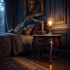 Valence Heritage Silver-Accented Nightstand | Luxury French Classical Bedside Cabinet - EKAR,EKAR FURNITURE CO.,LTD,Valence Heritage Silver-Accented Nightstand | Luxury French Classical Bedside Cabinet - EKAR,foshan furniture factory,custom Furniture factory,china furniture factory