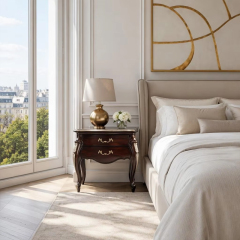 Valence Heritage Silver-Accented Nightstand | Luxury French Classical Bedside Cabinet - EKAR,EKAR FURNITURE CO.,LTD,Valence Heritage Silver-Accented Nightstand | Luxury French Classical Bedside Cabinet - EKAR,foshan furniture factory,custom Furniture factory,china furniture factory